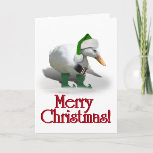 Tarjeta Festiva Navidades Elf Duck - Auxiliar de Santa