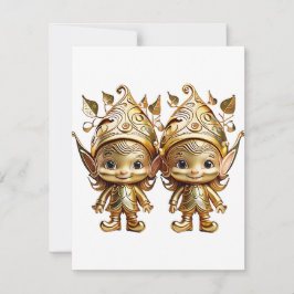 Tarjeta Festiva Navidades Elves