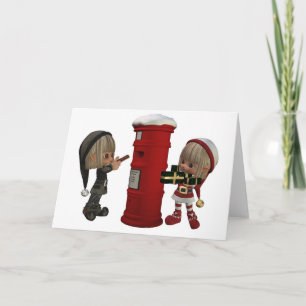 Tarjeta Festiva Navidades Elves - Presentes de publicación