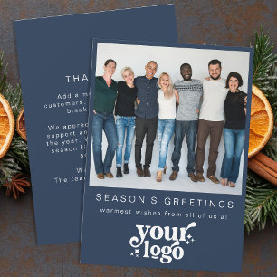 Tarjeta Festiva Navidades empresariales con estilo de imagen del e