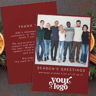 Tarjeta Festiva Navidades empresariales con estilo de imagen del e