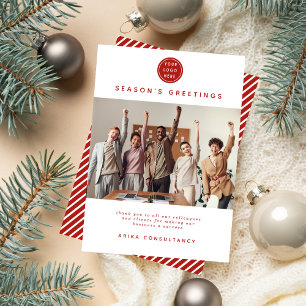 Tarjeta Festiva Navidades empresariales Equipo corporativo moderno