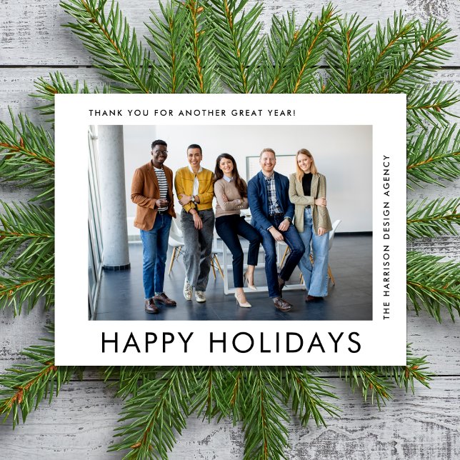 Tarjeta Festiva Navidades empresariales moderados de fotografía em (Subido por el creador)