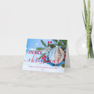 Tarjeta Festiva Navidades empresariales modernas