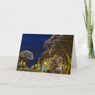 Tarjeta Festiva Navidades en el centro de Plymouth, MAMÁES