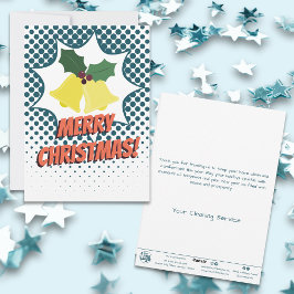 Tarjeta Festiva Navidades en el negocio de la Burbuja