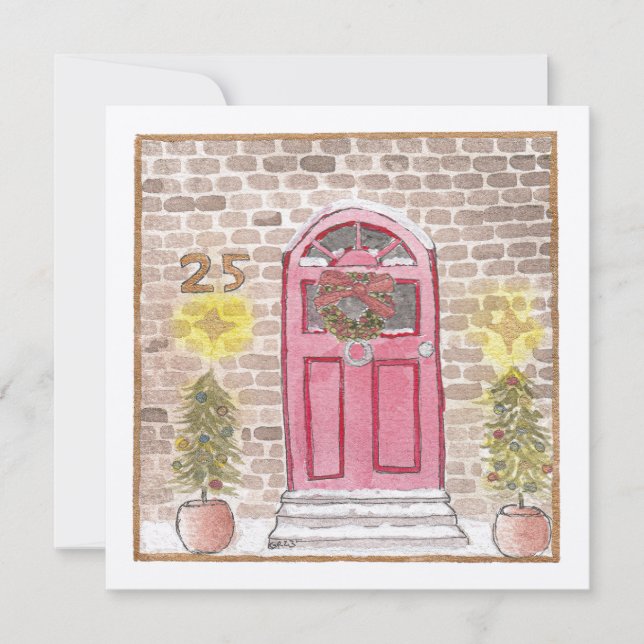 Tarjeta Festiva Navidades en el número 25 (Anverso)