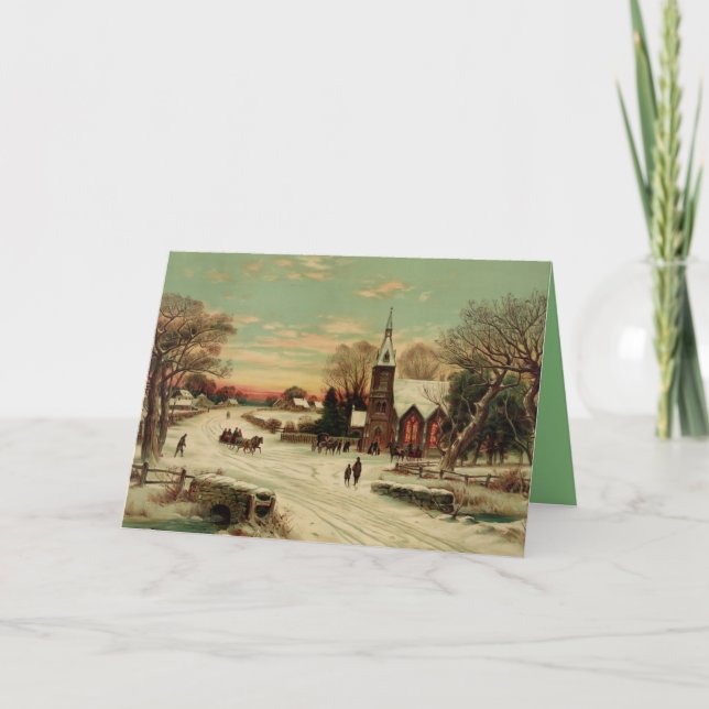 Tarjeta Festiva Navidades en el país (Anverso)