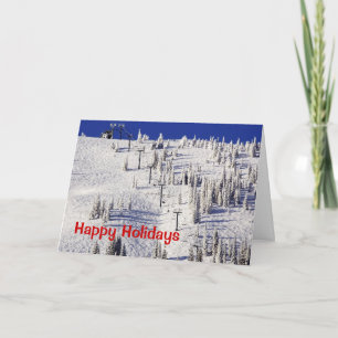 Tarjeta Festiva Navidades en el telesilla Schweitzer Mountain