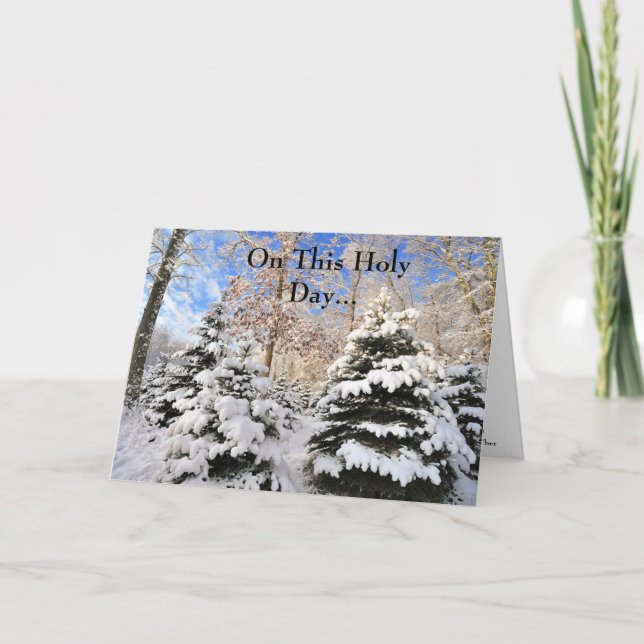 Tarjeta Festiva Navidades En Este Día Santo... (Anverso)