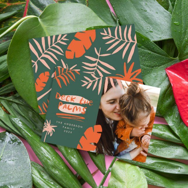Tarjeta Festiva Navidades en july tropical palmera foto moderna (Subido por el creador)