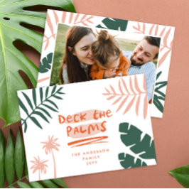 Tarjeta Festiva Navidades en july tropical palmera foto moderna