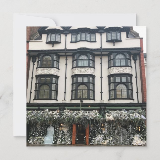 Tarjeta Festiva Navidades en King's Road, Chelsea, Londres Reino U (Anverso)