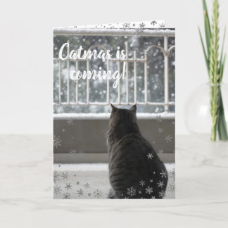 Tarjeta Festiva Navidades en la carta de vacaciones de nieve con g
