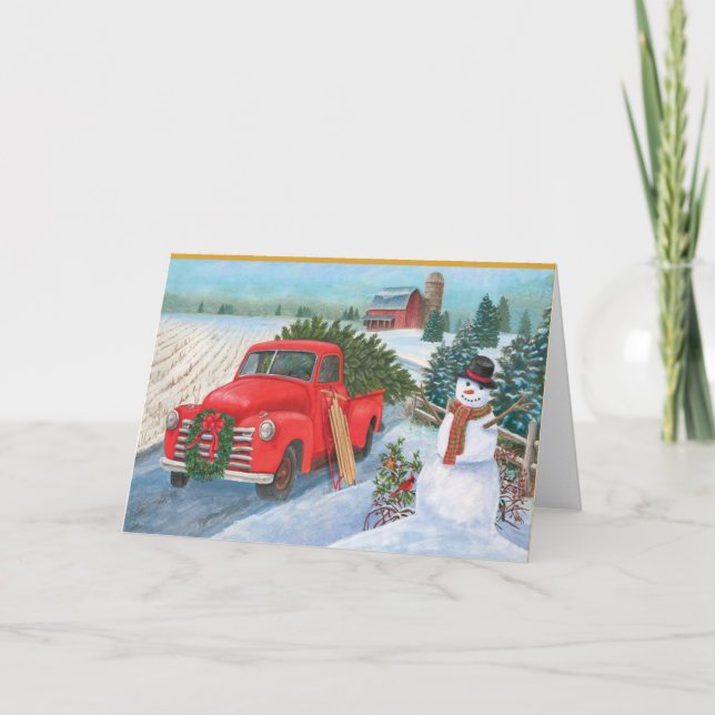 Tarjeta Festiva Navidades En La Granja (Anverso)