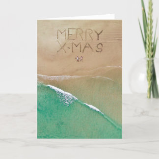 Tarjeta Festiva Navidades en la playa
