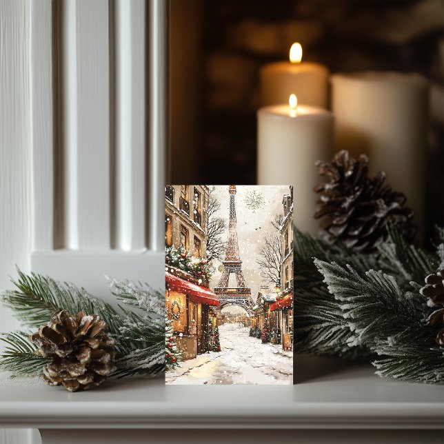 Tarjeta Festiva Navidades en París: La calle festiva de la Torre E (Subido por el creador)