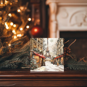 Tarjeta Festiva Navidades en París: La calle festiva de la Torre E
