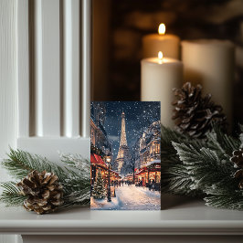 Tarjeta Festiva Navidades en París: La esparquísima Torre Eiffel