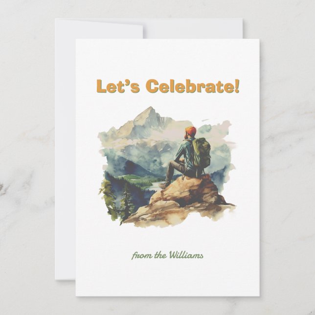 Tarjeta Festiva Navidades en temporada de vacaciones Hombre hacien (Anverso)