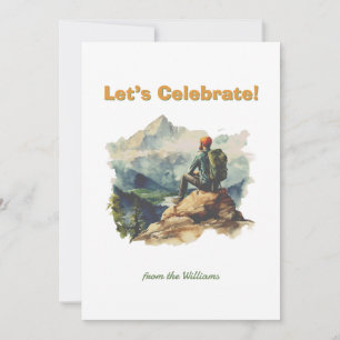 Tarjeta Festiva Navidades en temporada de vacaciones Hombre hacien