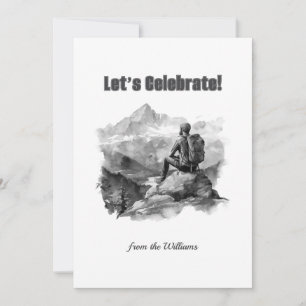 Tarjeta Festiva Navidades en temporada de vacaciones Hombre hacien