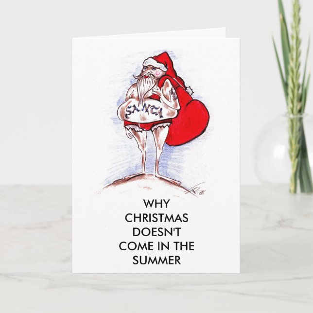 TARJETA FESTIVA NAVIDADES EN VERANO (Anverso)