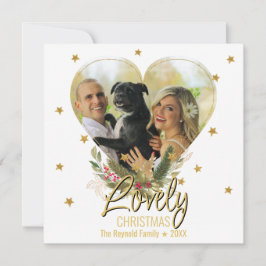 Tarjeta Festiva Navidades encantadores foto de las estrellas del P