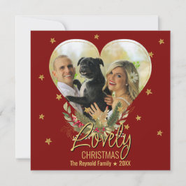 Tarjeta Festiva Navidades encantadores foto estrella Purpurina de 