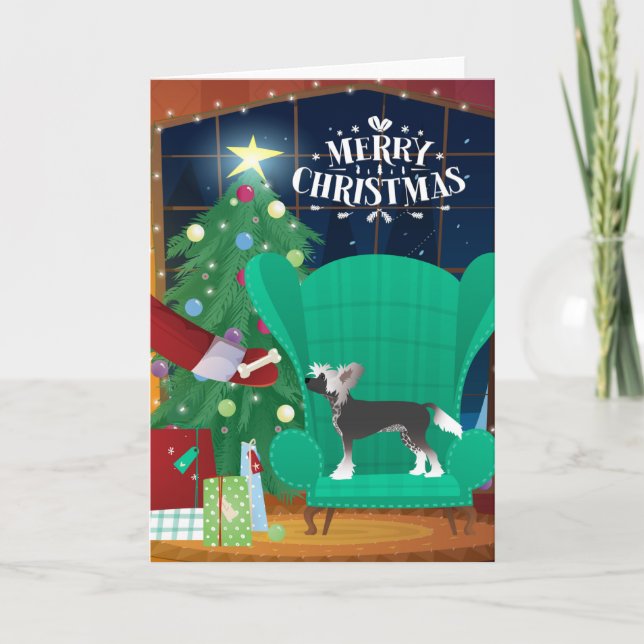 Tarjeta Festiva Navidades encarcelados chinos festejan regalo (Anverso)