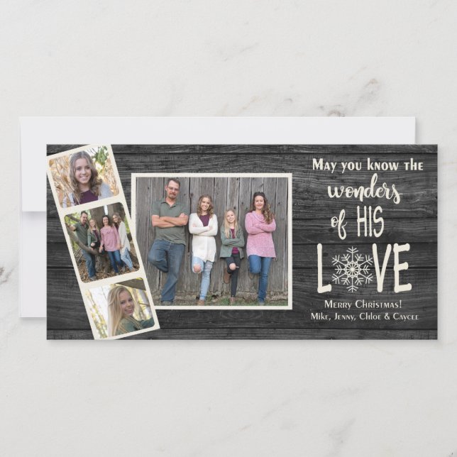 Tarjeta Festiva Navidades enmarcados en madera oscura (Anverso)