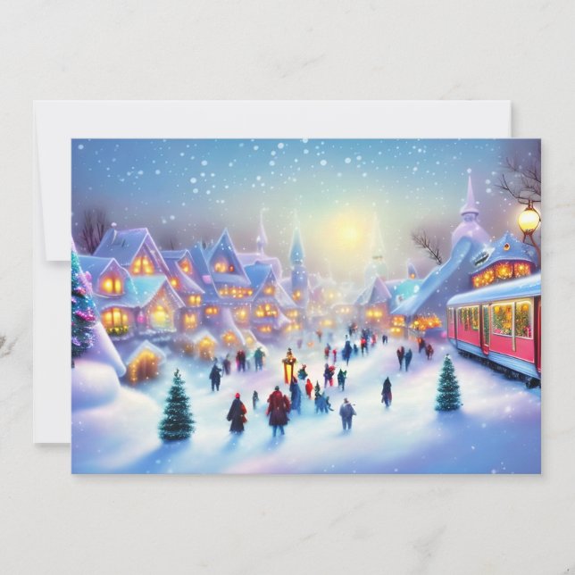 Tarjeta Festiva Navidades entrenan a Navidades de presupuesto de a (Anverso)