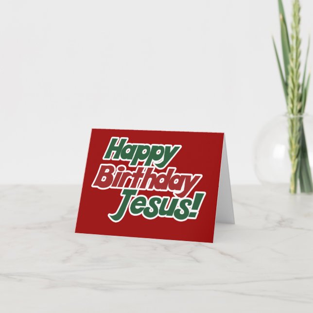 Tarjeta Festiva Navidades es cumpleaños de Jesús (Anverso)