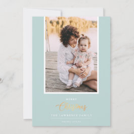 Tarjeta Festiva Navidades es oro | Foto vertical moderada