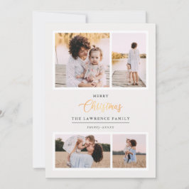 Tarjeta Festiva Navidades es oro | Marfil Elegant 4 festividades f