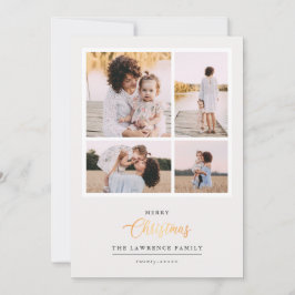 Tarjeta Festiva Navidades es oro | Marfil Moderno 4 festividades f