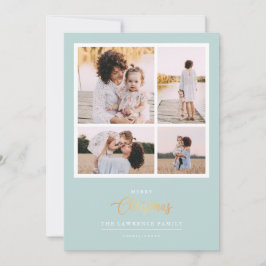 Tarjeta Festiva Navidades es oro | Mint Modern 4 festividades foto