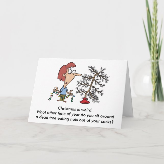 Tarjeta Festiva Navidades es raro. (Anverso)