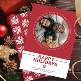 Tarjeta Festiva Navidades escandinavos nórdicos foto personalizada