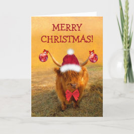 Tarjeta Festiva Navidades escoceses de Steer