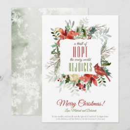 Tarjeta Festiva Navidades escribieron una carta de vacaciones llen