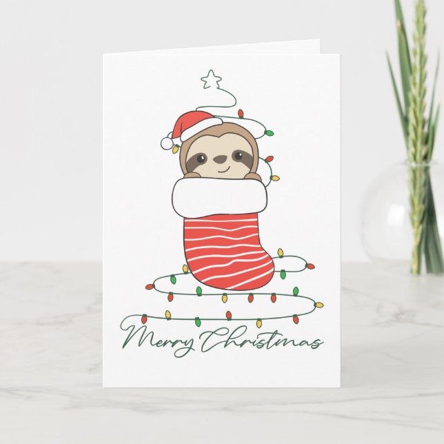 Tarjeta Festiva Navidades eslovacos Nieve Animales de Invierno y c (Anverso)