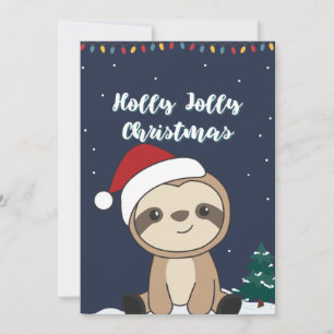 Tarjeta Festiva Navidades eslovacos Nieve en vacaciones animadas d