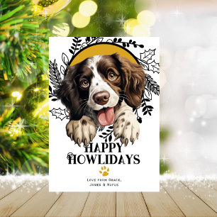 Tarjeta Festiva Navidades españoles de Happy Howlidays English Spr