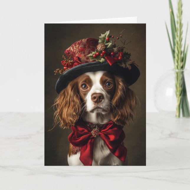 Tarjeta Festiva Navidades españoles de la Bretaña victoriana (Anverso)