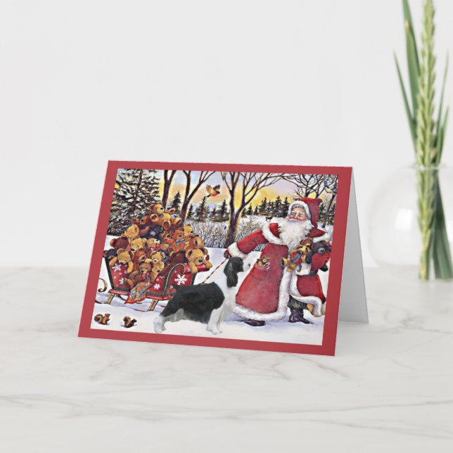 Tarjeta Festiva Navidades Españoles Springer ingleses (Anverso)