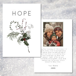 Tarjeta Festiva Navidades esperan que la vegetación de la foto sea