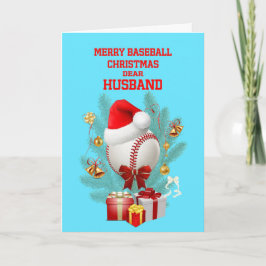 Tarjeta Festiva Navidades Esposos Béisbol