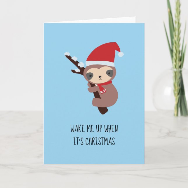 Tarjeta Festiva Navidades espumosos adoran despertarme con diversi (Anverso)