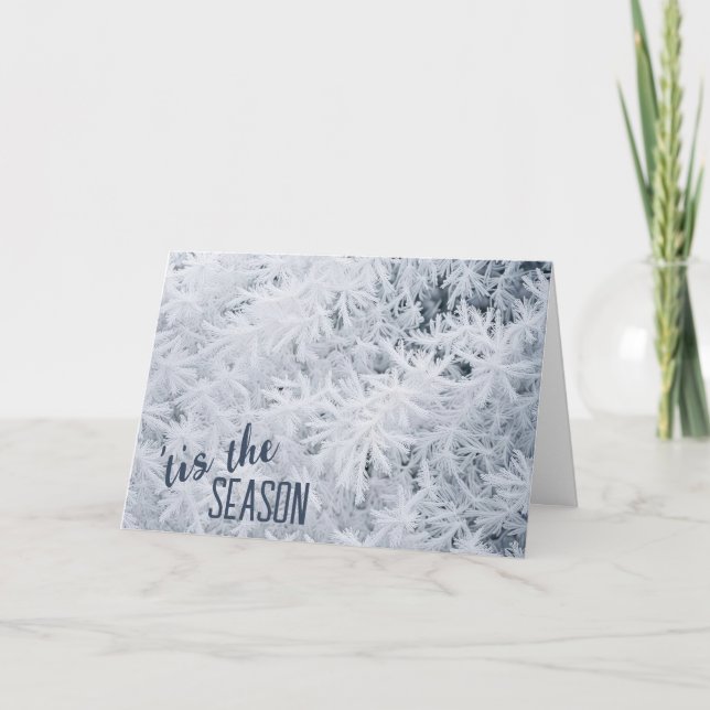 Tarjeta Festiva Navidades espumosos Críticos de Nieve (Anverso)